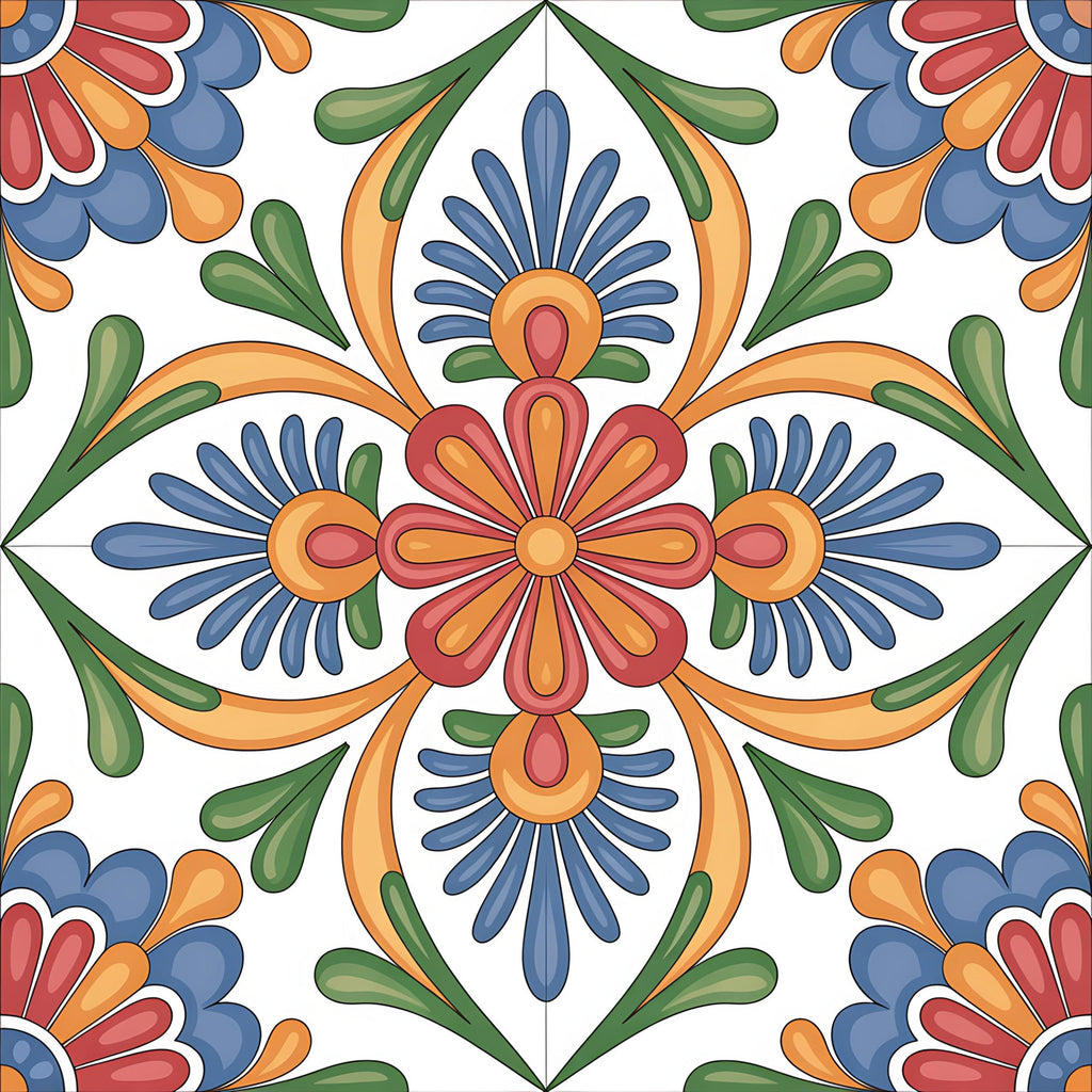 Fiesta Tiles Pattern 1 Minky Fabric