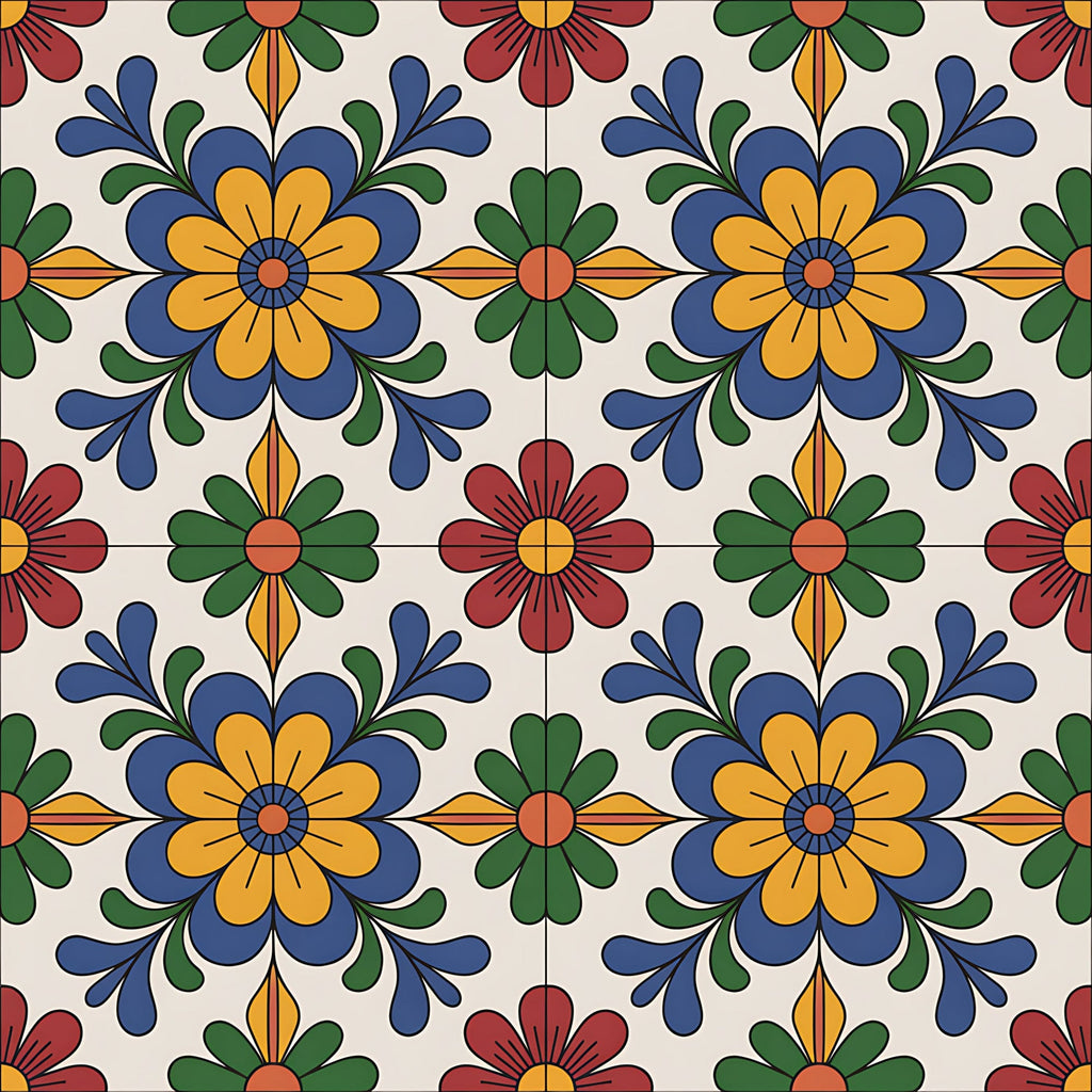 Fiesta Tiles Pattern 11 Minky Fabric