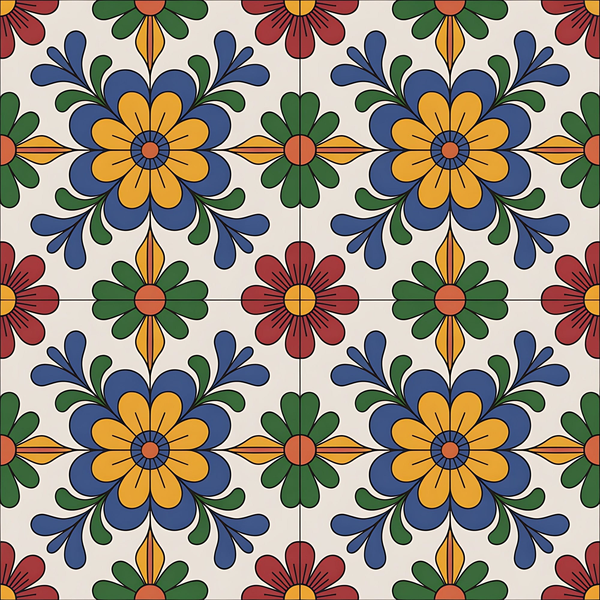 Fiesta Tiles Pattern 11 Minky Fabric