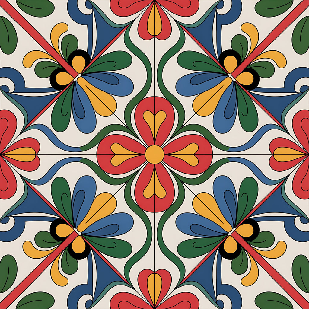 Fiesta Tiles Pattern 12 Minky Fabric