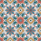 Fiesta Tiles Pattern 19 Minky Fabric