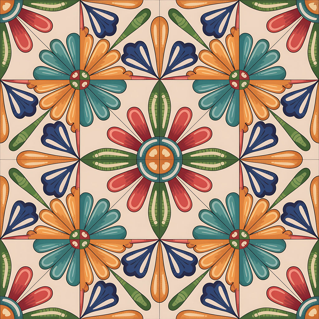 Fiesta Tiles Pattern 22 Minky Fabric