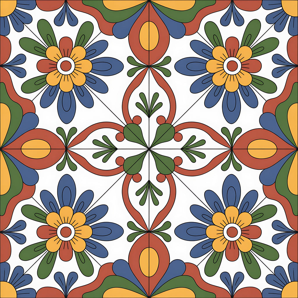 Fiesta Tiles Pattern 31 Minky Fabric