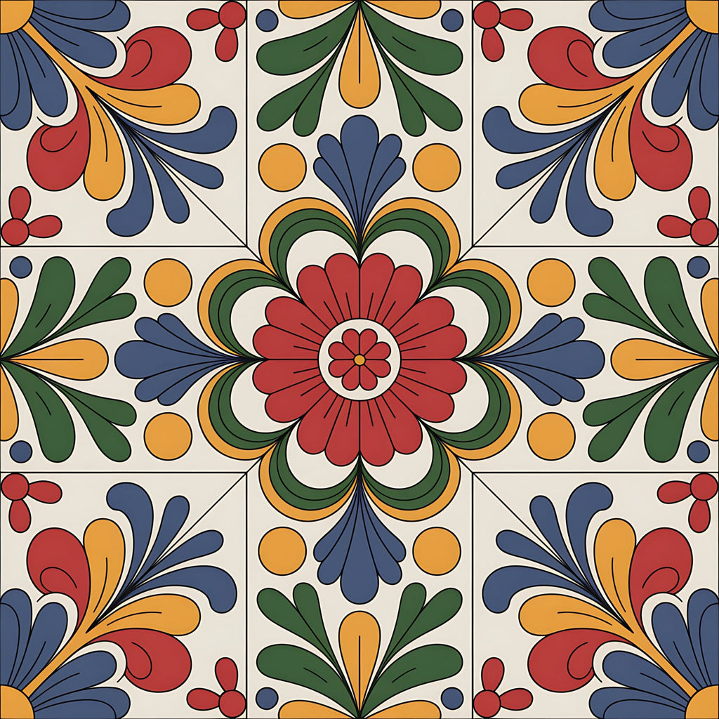 Fiesta Tiles Pattern 7 Minky Fabric