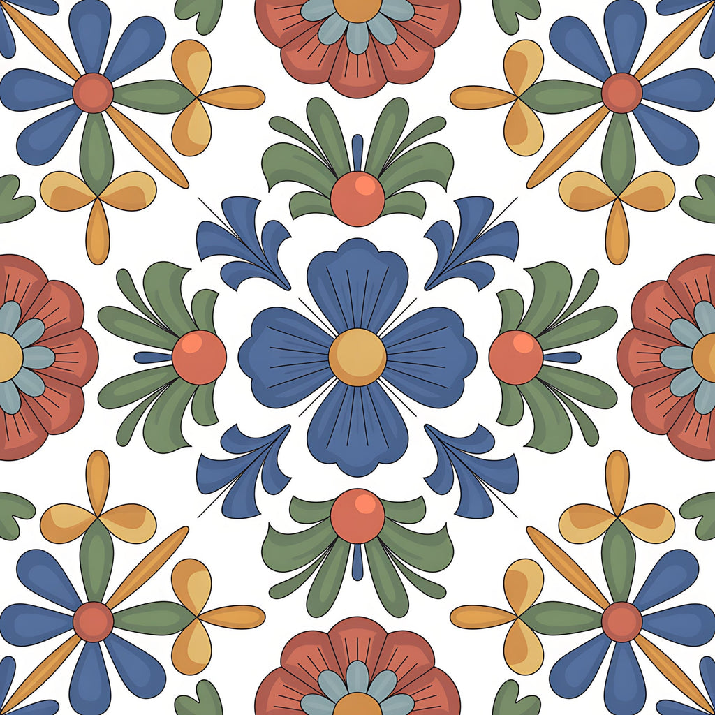 Fiesta Tiles Pattern 9 Minky Fabric