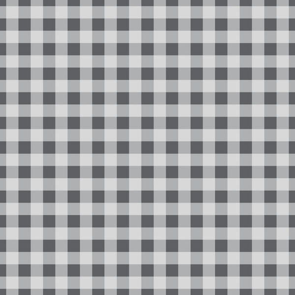 A black and white gingham checkered pattern with alternating light and dark squares in a grid layout.
