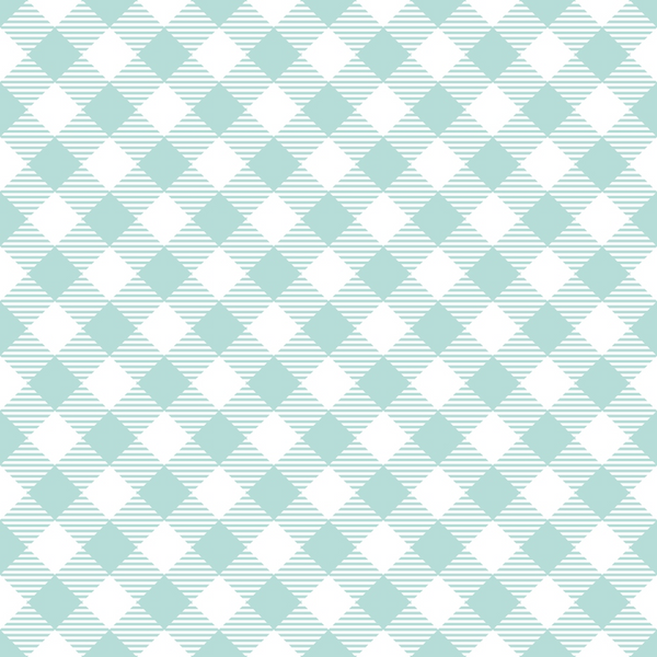 Pattern of alternating solid and striped light blue diamonds on a white background.