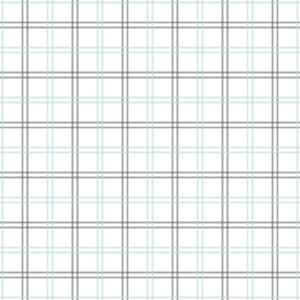 A light plaid pattern with intersecting gray and light blue lines on a white background.