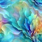 Mint Ruffle Abstract Pattern 3 Minky Fabric