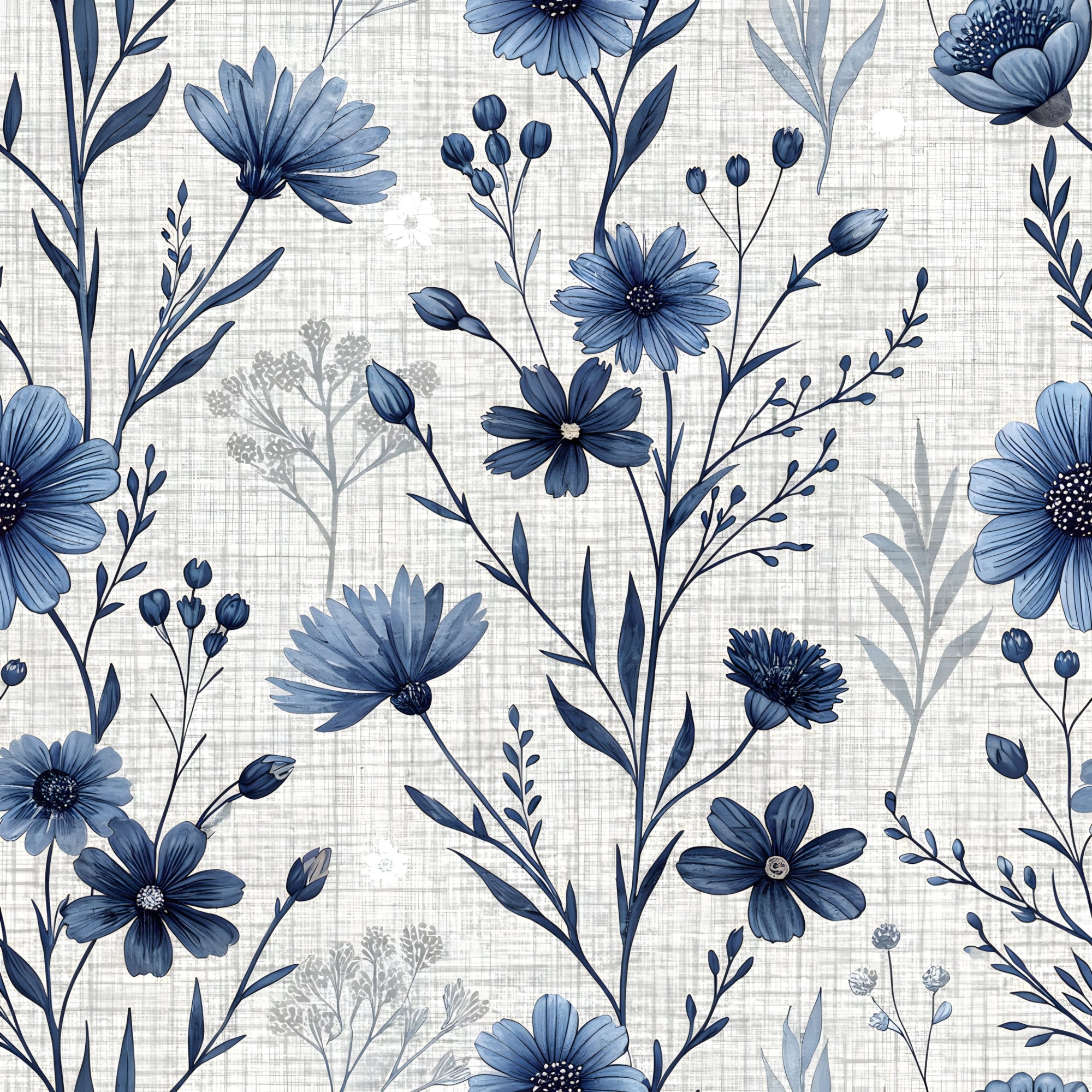 Etched Garden Toile Pattern 3 Minky Fabric