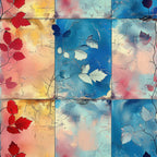 Faded Foliage Pattern 5 Minky Fabric