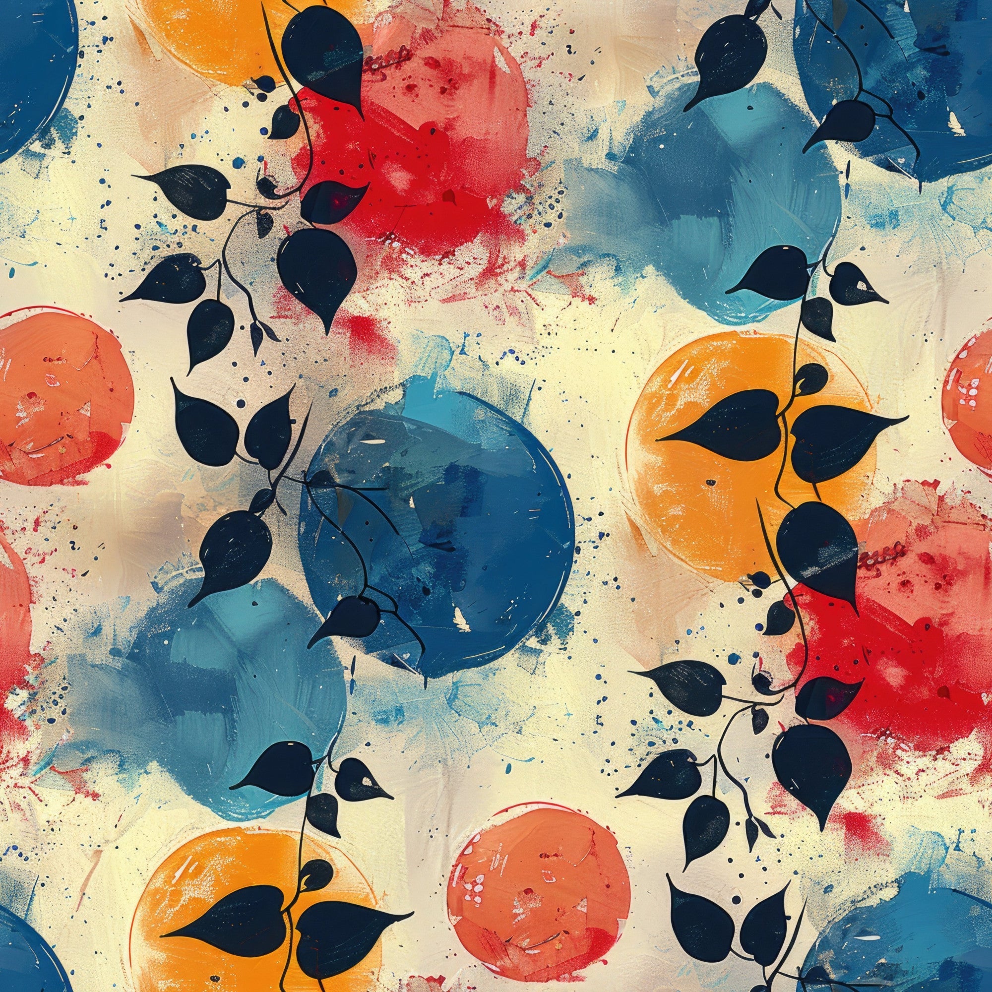 Faded Foliage Pattern 8 Minky Fabric