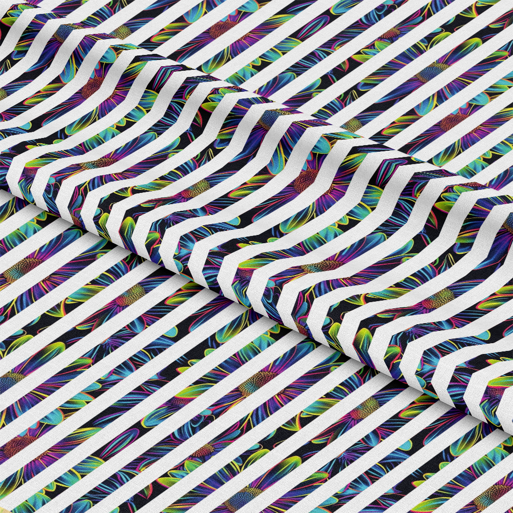 Neon Daisy Pattern 26 Quilting Cotton Fabric
