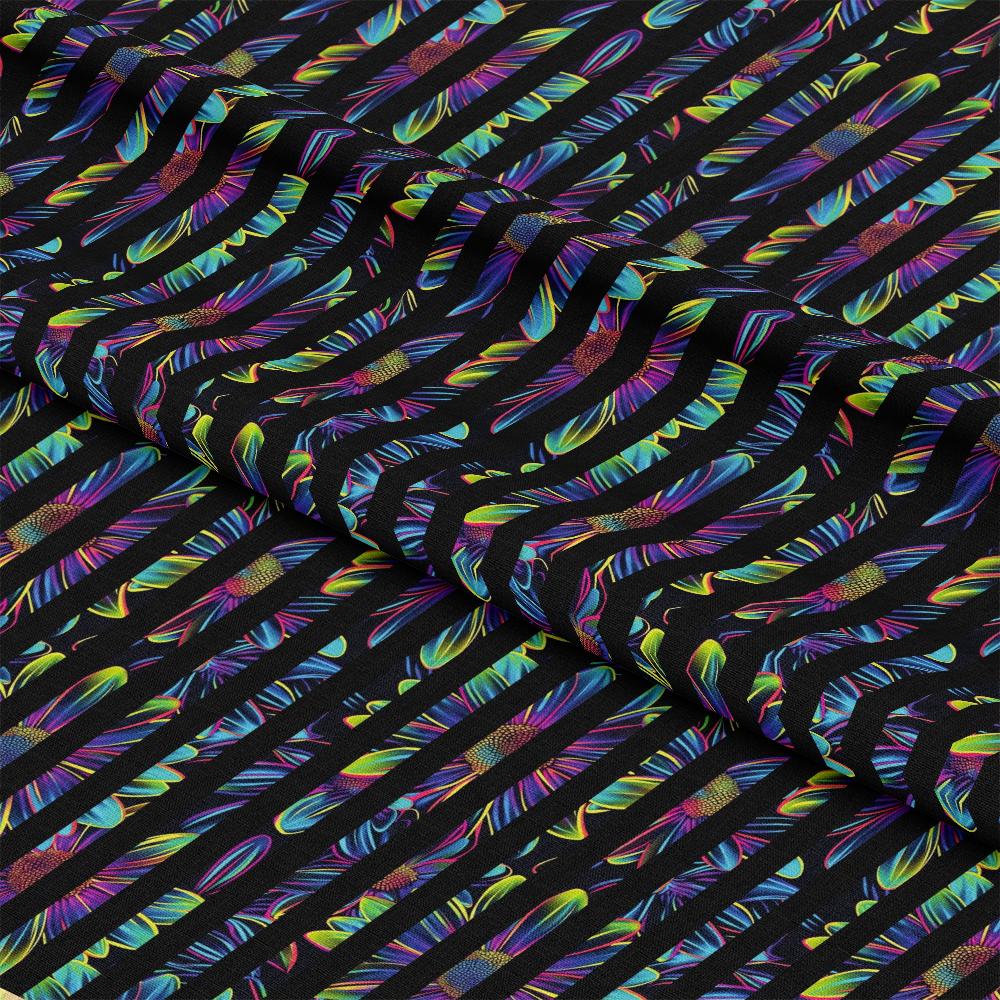 Neon Daisy Pattern 27 Quilting Cotton Fabric