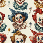 Old Timey Clown Pattern 1 Quilting Cotton Fabric