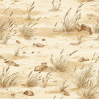 beige, tan, cream, desert landscape, sparse grass, rocks, stones, arid terrain, western theme, range pattern,, fabric panel, minimalist design, neutral tones, desert plants, scattered vegetation, earthy palette, dusty ground, open plains, natural scenery