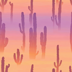desert sunset, saguaro cactus, southwestern, pink sky, purple hues, orange gradient, silhouette design, arizona landscape,, fabric panel, western theme, desert flora, twilight colors, peachy tones, lavender shades, cactus silhouettes, desert scene, southwestern motif, gradient background, nature pattern