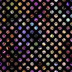 oyster shells, iridescent circles, pearl luster, pastel colors, purple hues, pink tones, golden yellow, seafoam green, mother of pearl, holographic effect, circular pattern, polka dots, ocean treasures, shimmery surface,, fabric panel, nautical theme, beach inspired, rainbow shimmer, black background
