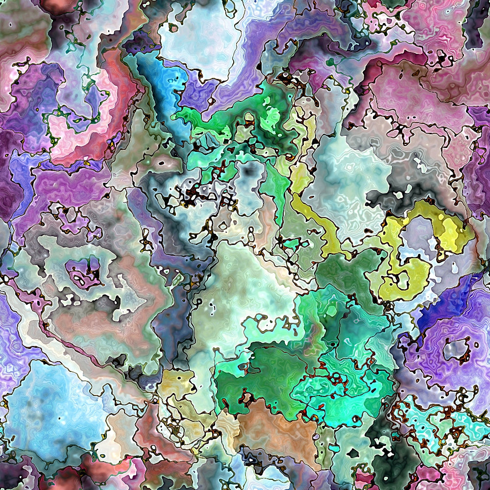 Abstract marble swirl with vibrant colors, including blue, green, purple, and pink, creating an intricate and fluid pattern.
