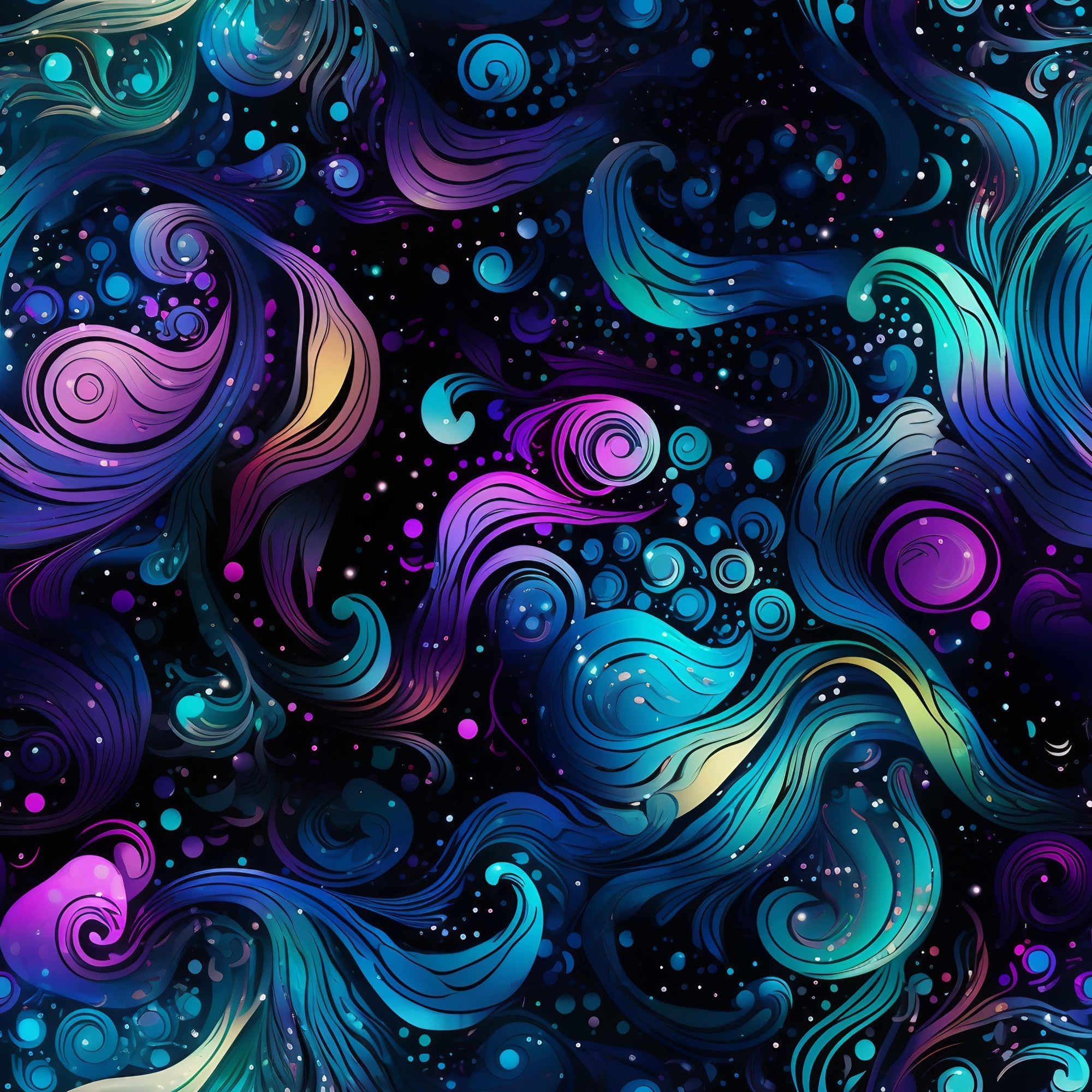 Nebula Swirls Pattern 1 Minky Fabric