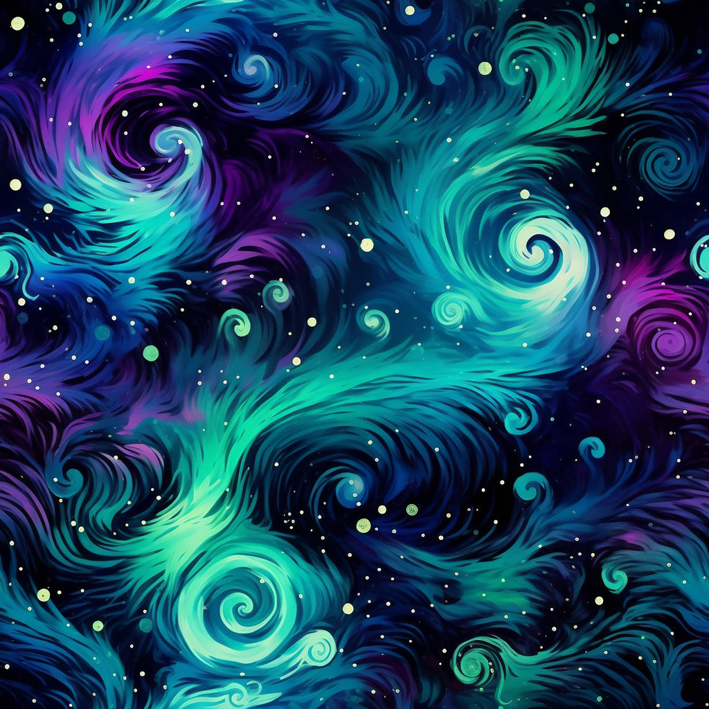 Nebula Swirls Pattern 13 Minky Fabric