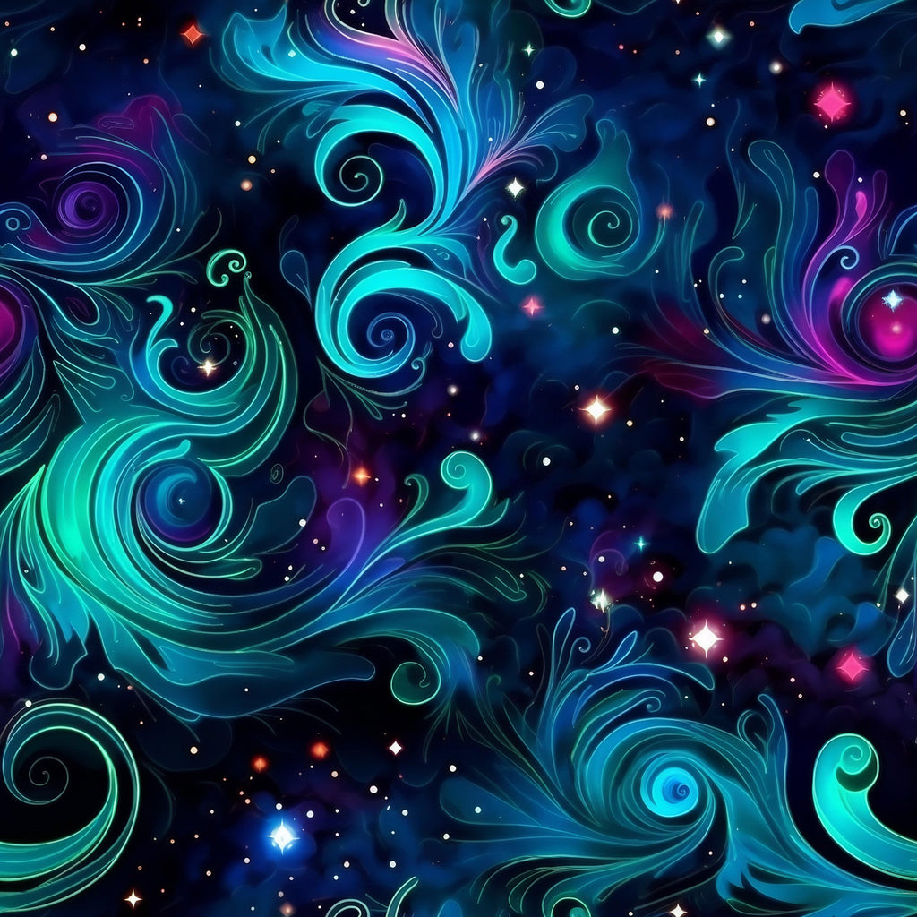 Nebula Swirls Pattern 7 Minky Fabric