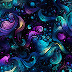 Nebula Swirls Pattern 9 Minky Fabric