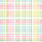 Pastel-colored plaid pattern with intersecting lines of pink, green, blue, and yellow creating a grid-like design.