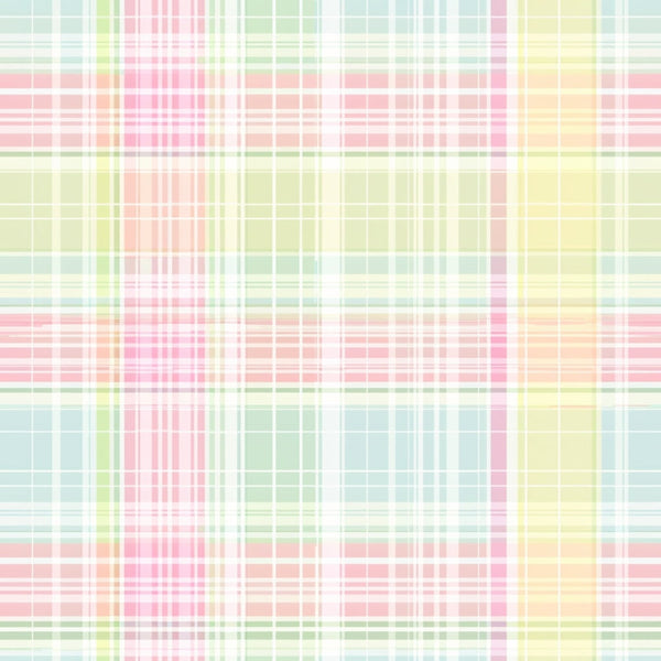 Pastel-colored plaid pattern with intersecting lines of pink, green, blue, and yellow creating a grid-like design.