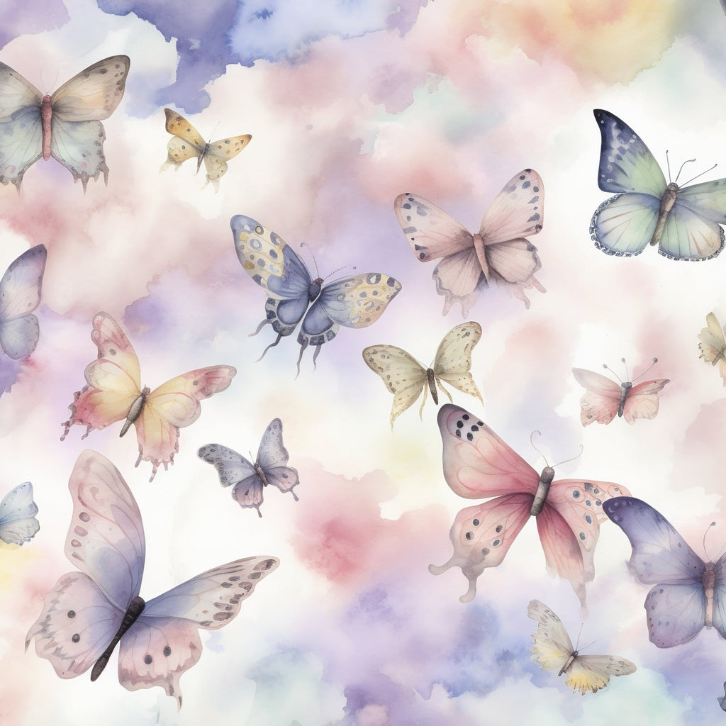 Pastel Butterfly Heaven Pattern 2 Minky Fabric