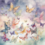 Pastel Butterfly Heaven Pattern 4 Minky Fabric