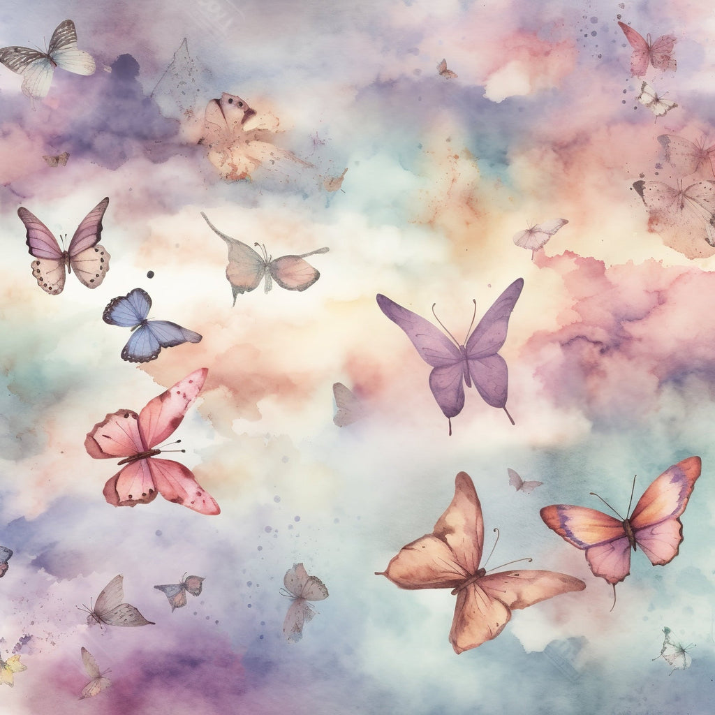 Pastel Butterfly Heaven Pattern 7 Minky Fabric