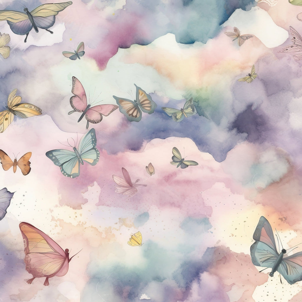 Pastel Butterfly Heaven Pattern 9 Minky Fabric