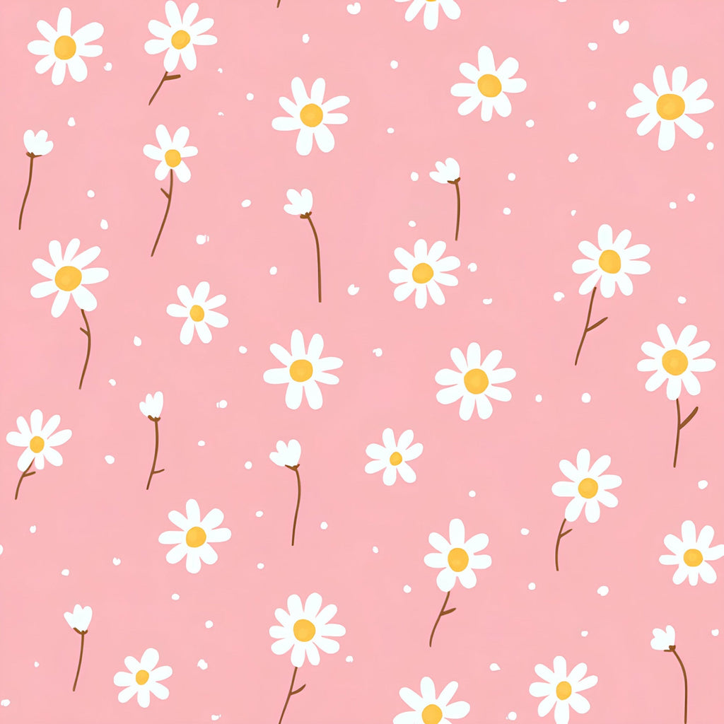 Pastel Daisy Pattern 1 Minky Fabric