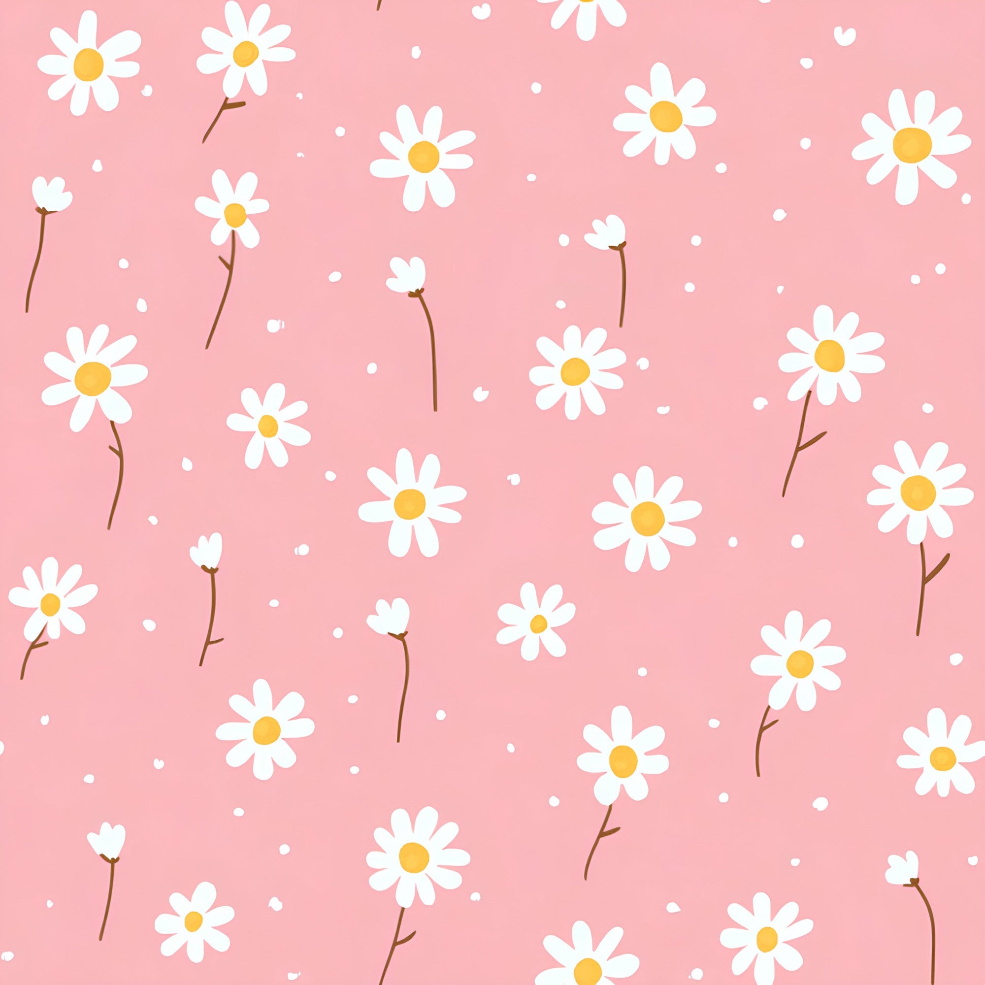 Pastel Daisy Pattern 1 Minky Fabric