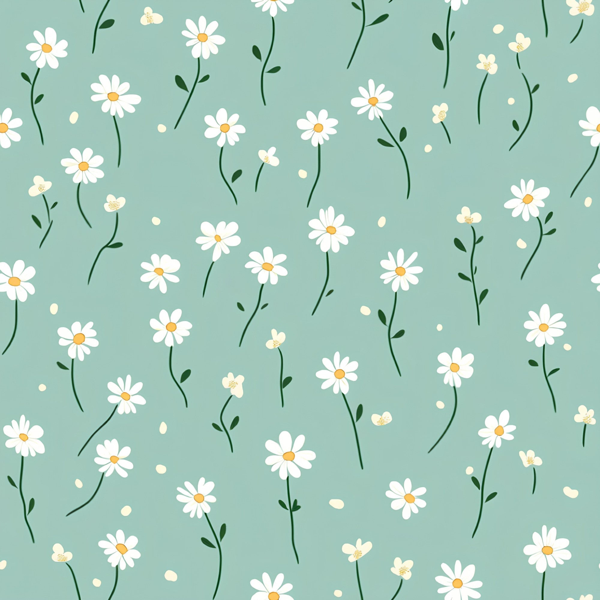 Pastel Daisy Pattern 11 Minky Fabric