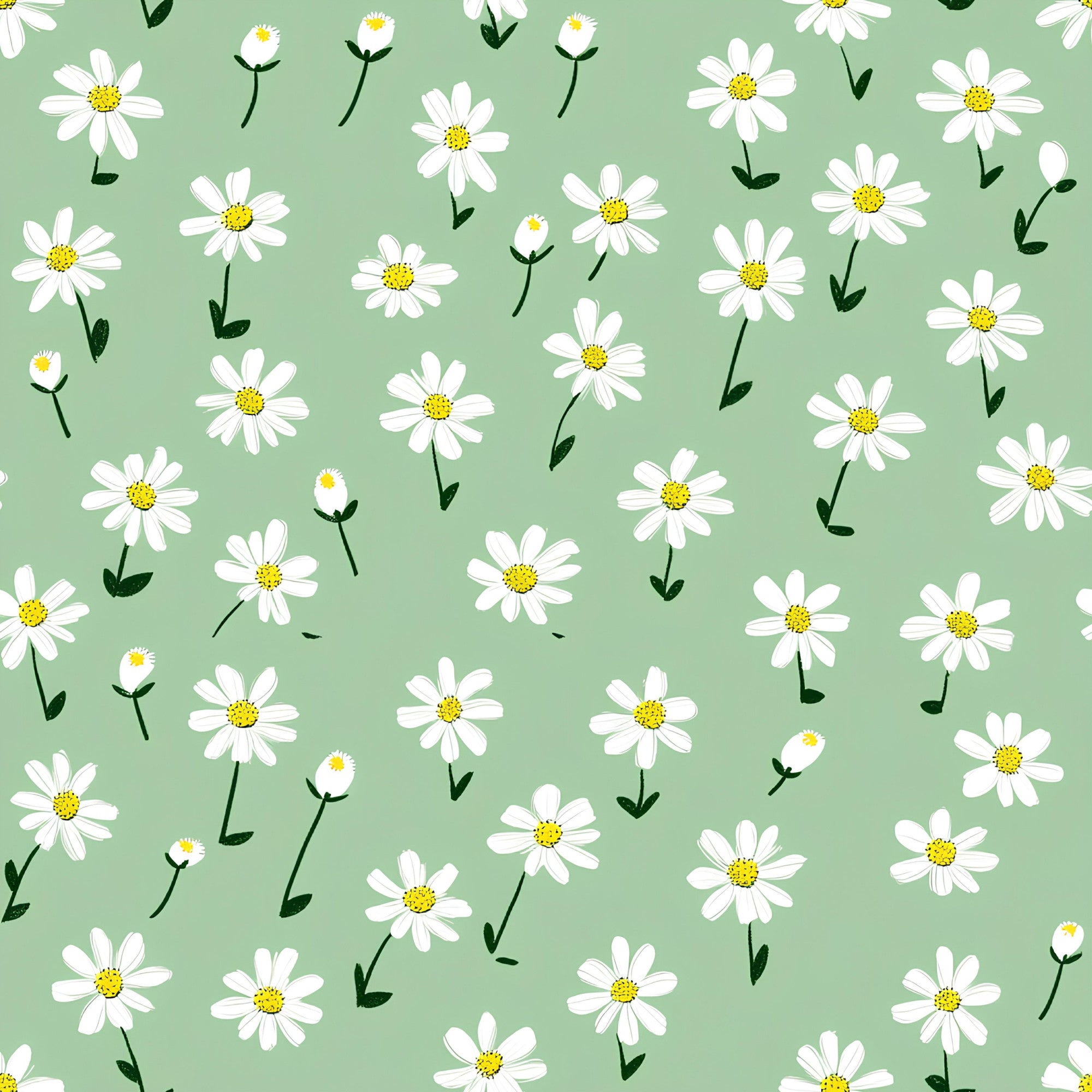 Pastel Daisy Pattern 12 Minky Fabric