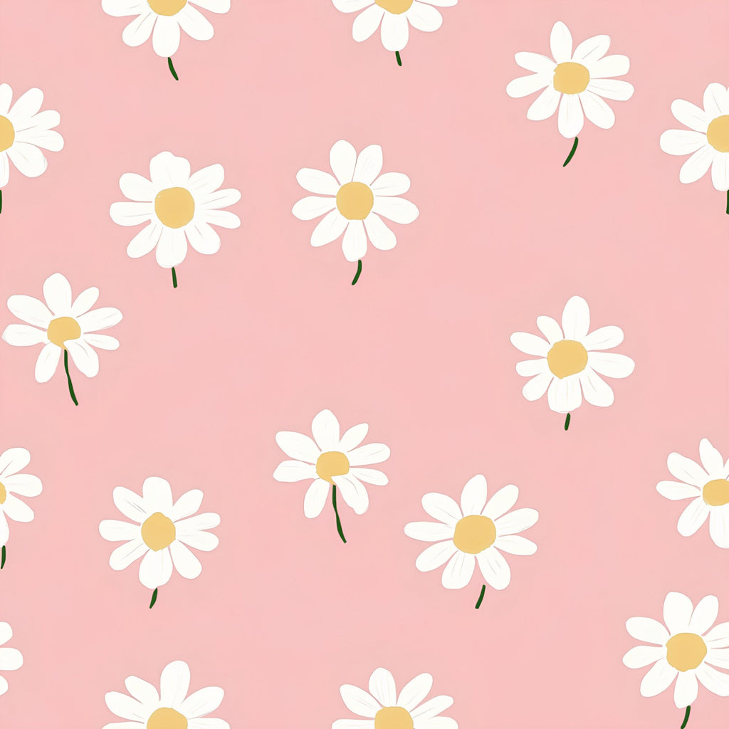 Pastel Daisy Pattern 3 Minky Fabric