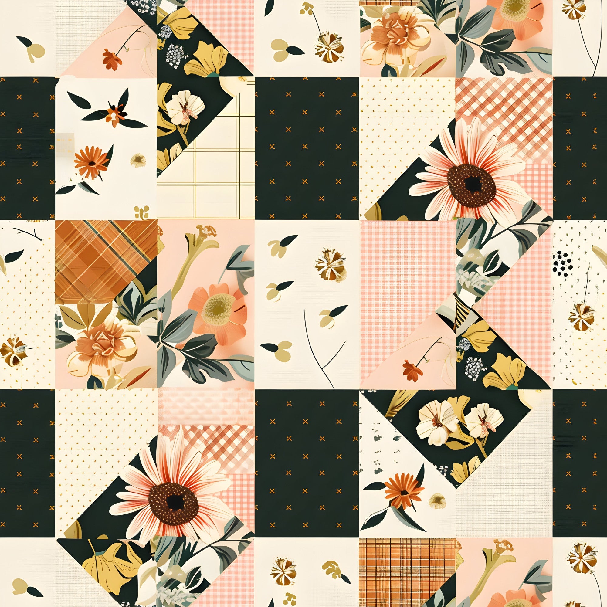 Prairie Blooms Pattern 1 Minky Fabric