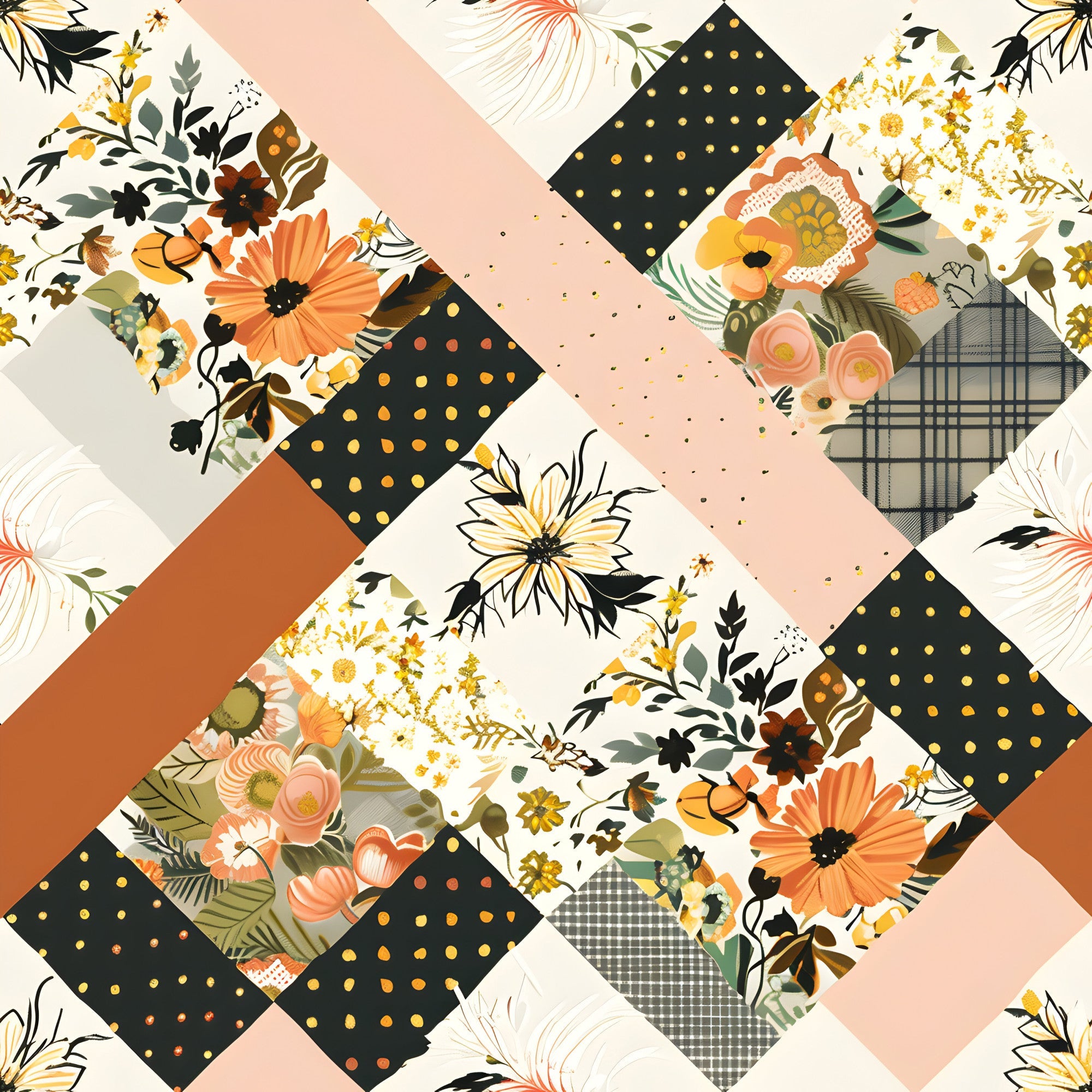Prairie Blooms Pattern 2 Minky Fabric