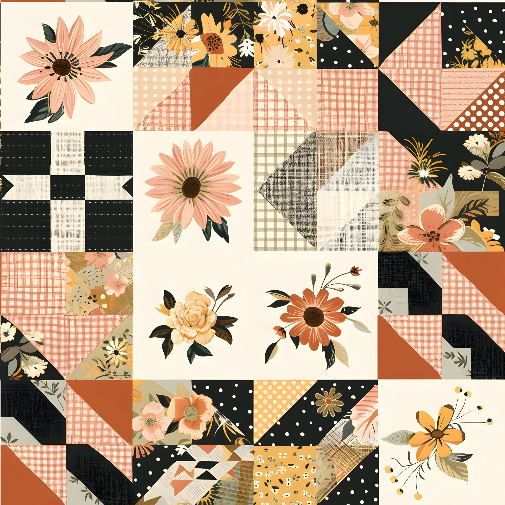 Prairie Blooms Pattern 5 Minky Fabric
