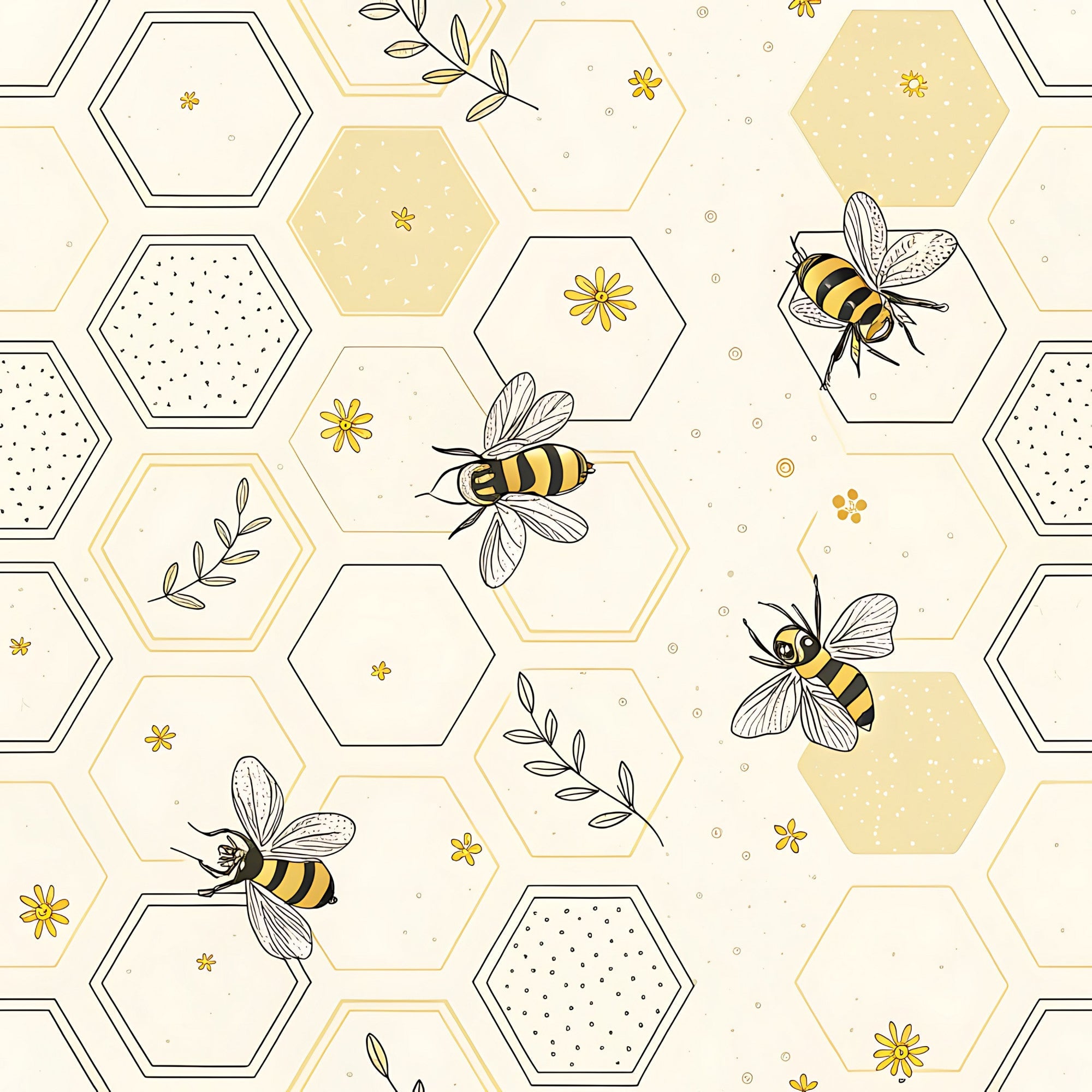 Honeycomb Harvest Pattern 12 Minky Fabric