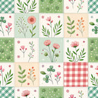 Stitched Meadow Pattern 1 Minky Fabric