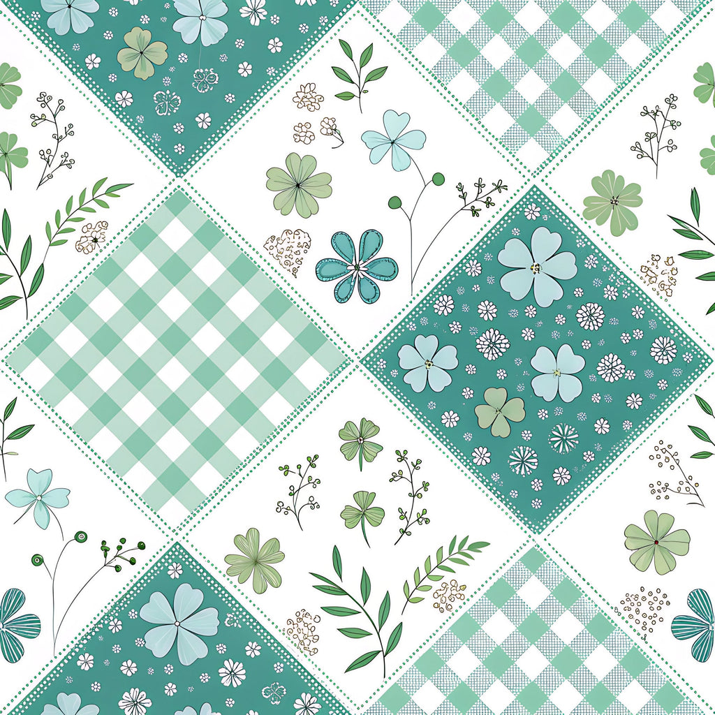 Stitched Meadow Pattern 10 Minky Fabric