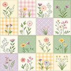 Stitched Meadow Pattern 11 Minky Fabric