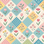 Stitched Meadow Pattern 13 Minky Fabric