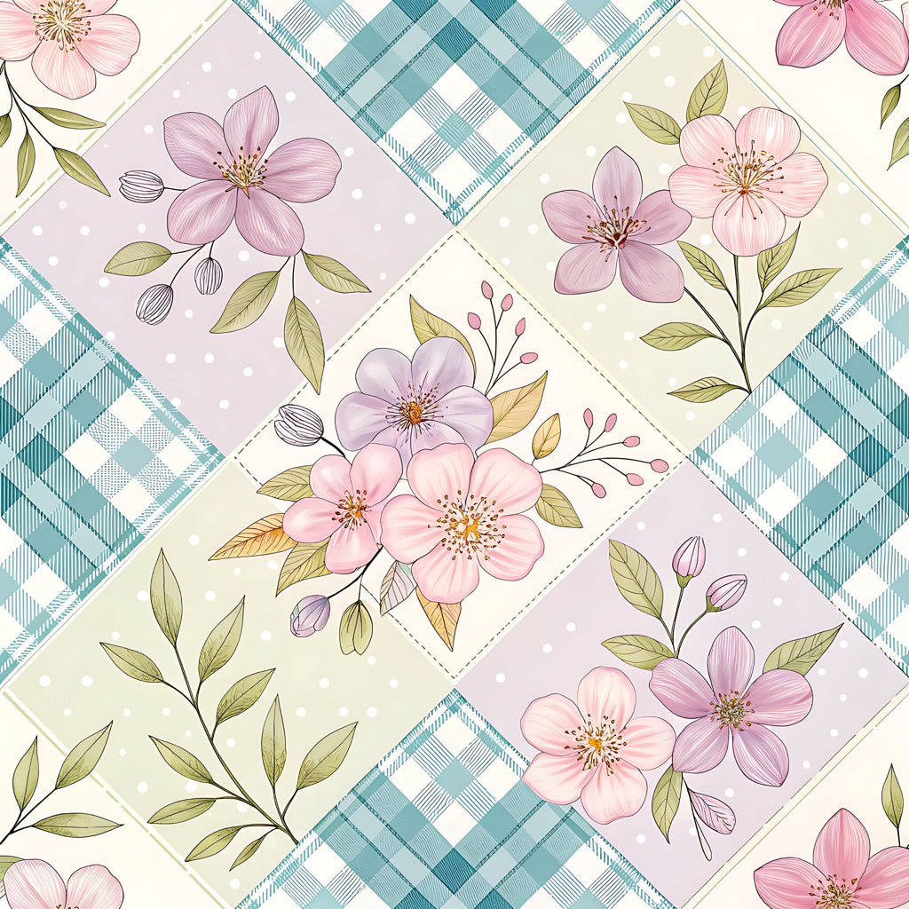 Stitched Meadow Pattern 14 Minky Fabric