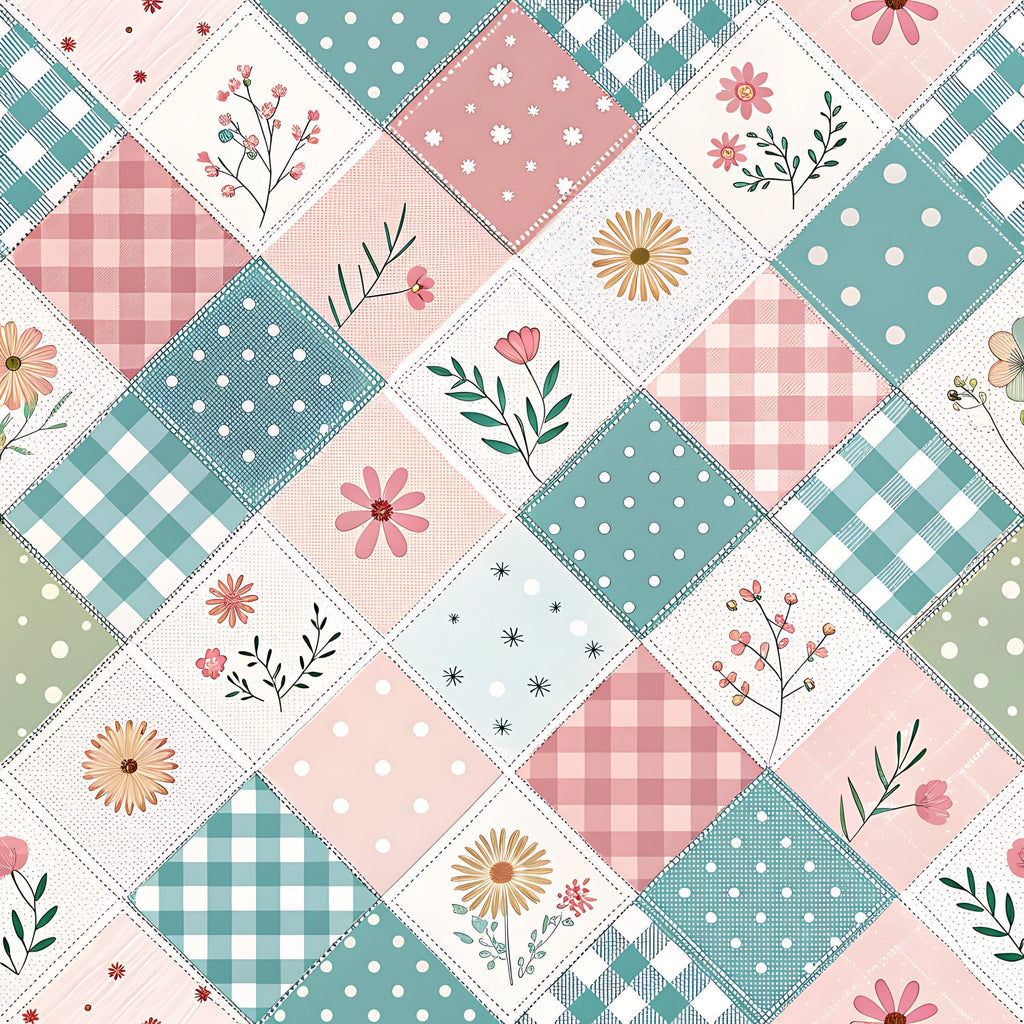 Stitched Meadow Pattern 15 Minky Fabric