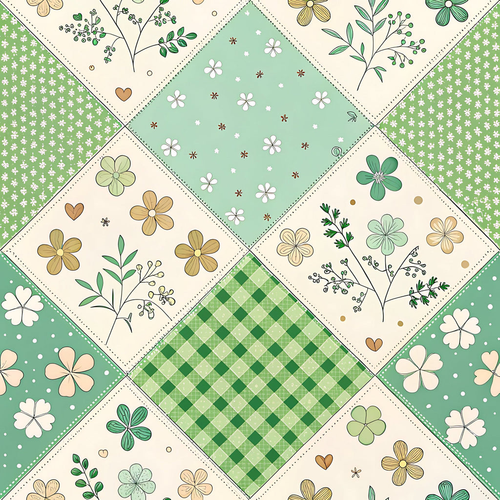 Stitched Meadow Pattern 17 Minky Fabric