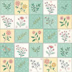 Stitched Meadow Pattern 18 Minky Fabric